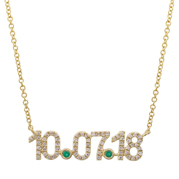 Custom Diamond Date Necklace