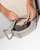 Small Crosby Sling Sable Pearl Metallic