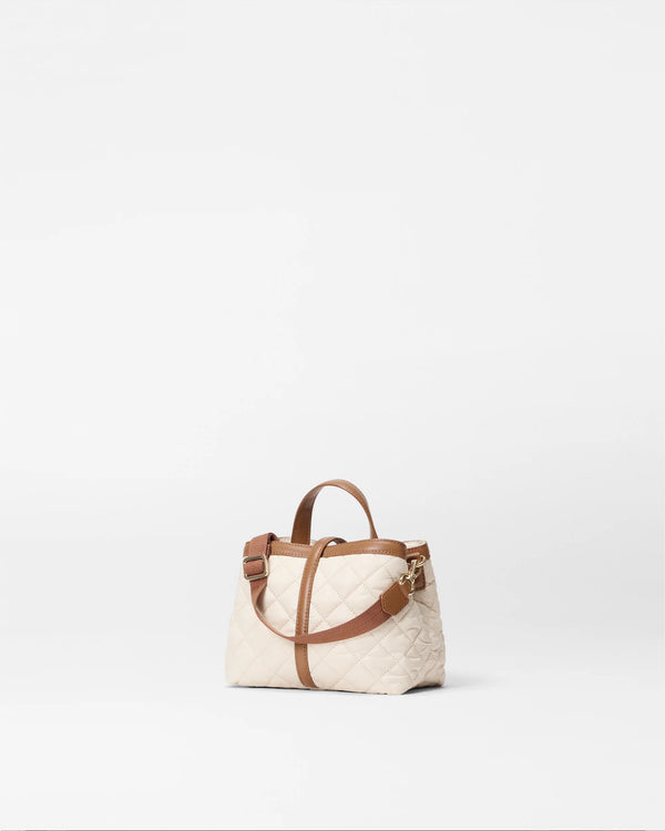 Mini Astor Top Handle Sandshell With Brown