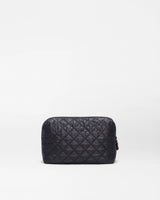 Black Medium Double Zip Cosmetic