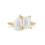 Toi-et-Moi Lab Diamond Ring on Solid Band