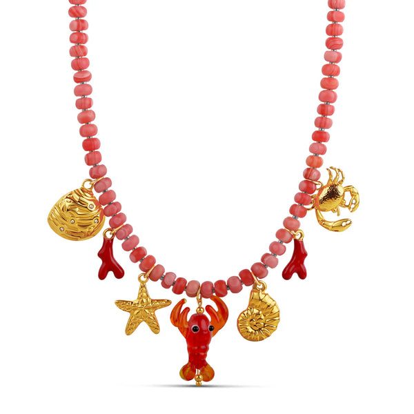 Coral Sea Life Charm Necklace