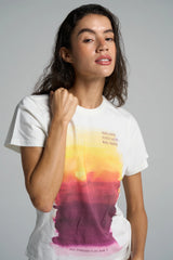 Graphic Tee: Sunset-White