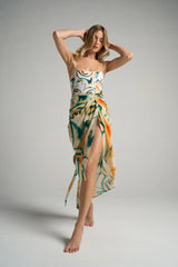 Sarong With Ties Retro Palm