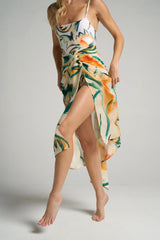 Sarong With Ties Retro Palm