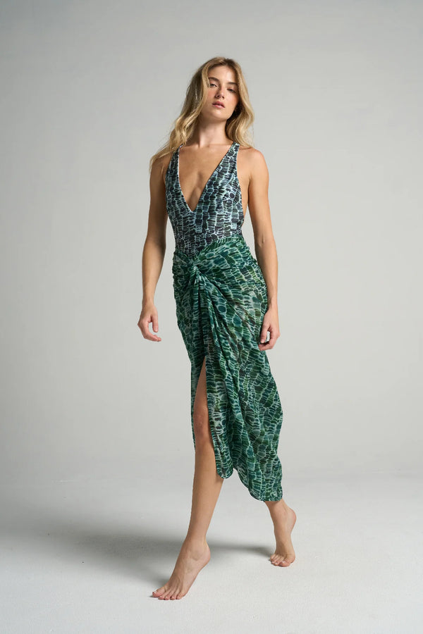 Sarong With Ties Croco