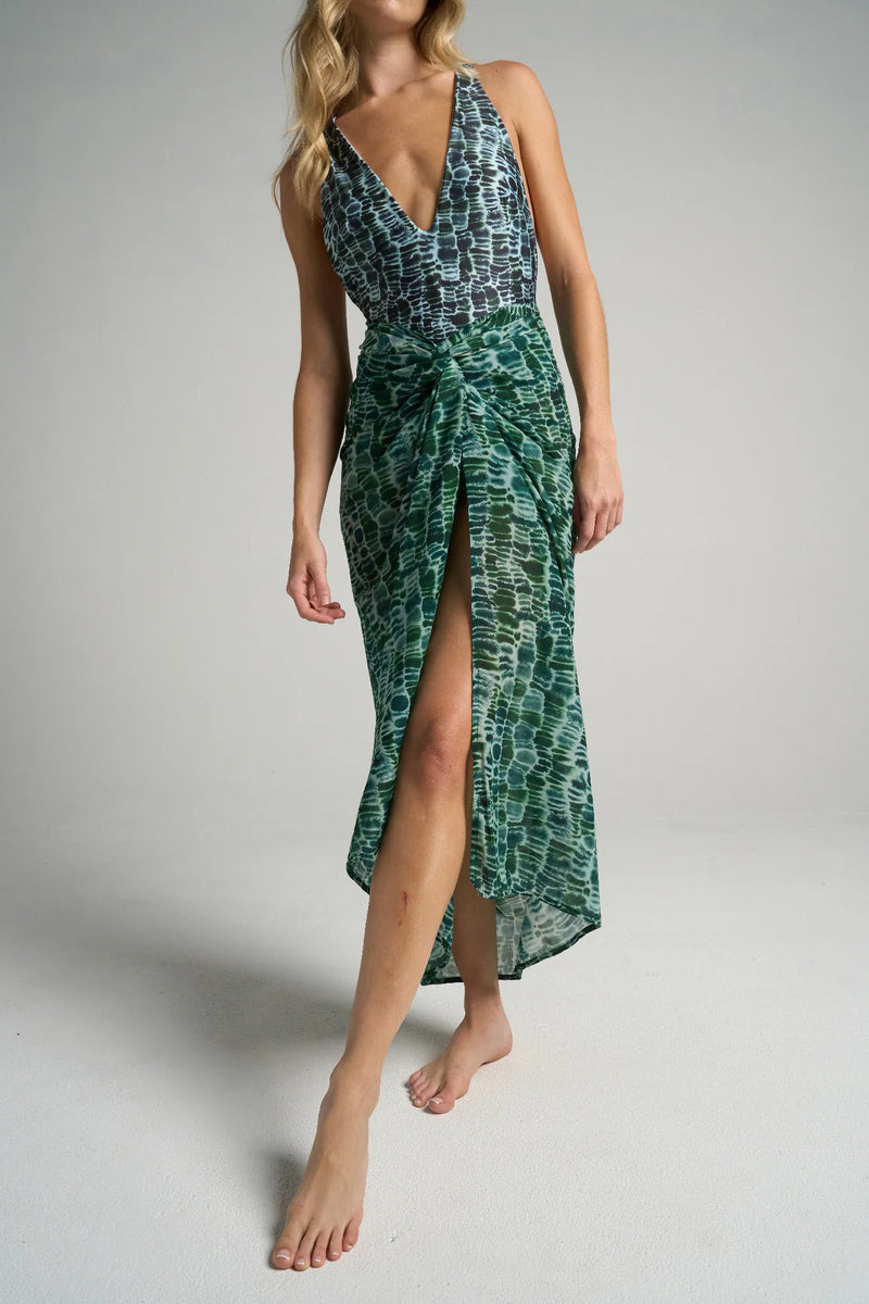 Sarong With Ties Croco