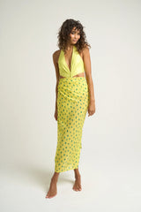 Sarong With Ties Cactus Yellow