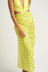 Sarong With Ties Cactus Yellow