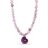 Lilac Shell Gemstone Necklace