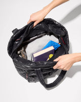 Black Medium Metro Travel Tote Black