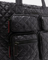 Black Medium Metro Travel Tote Black