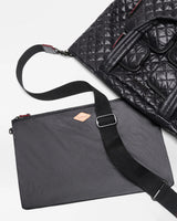 Black Medium Metro Travel Tote Black