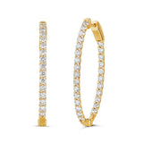 Diamond Elongated Imperial Hoops