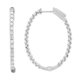 Diamond Elongated Imperial Hoops