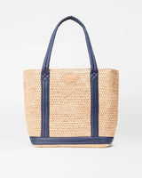 MEDIUM RAFFIA TOTE navy