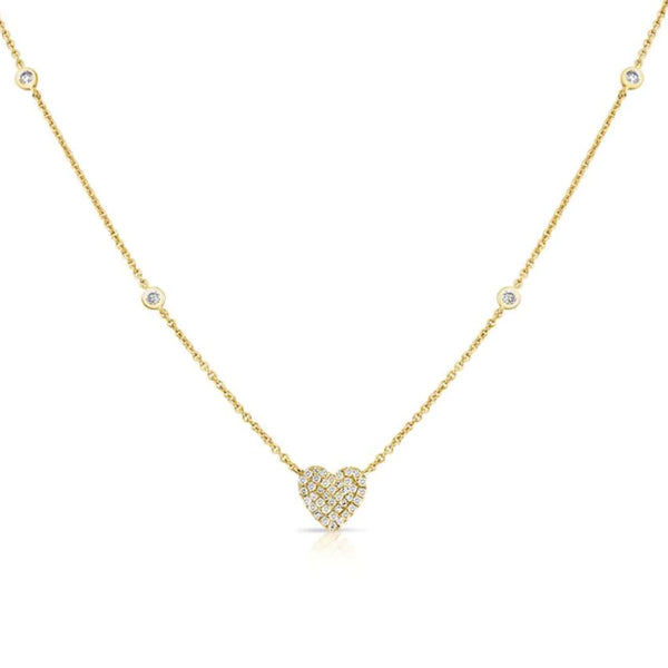 Diamond Heart Layering Necklace