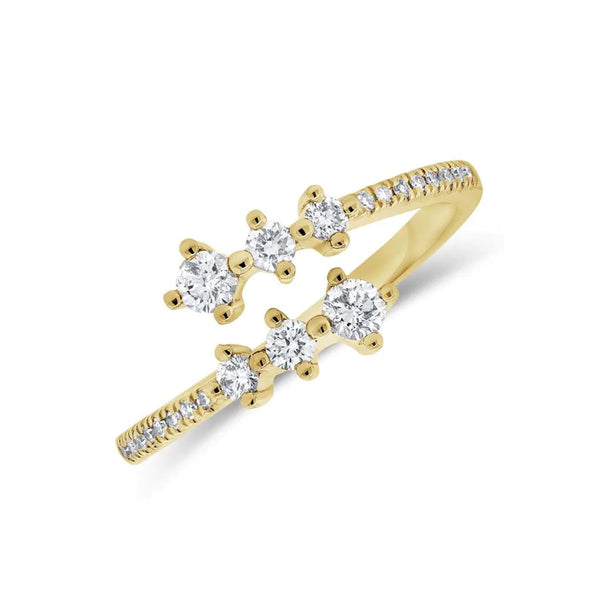 Statement Open Diamond Wrap Ring