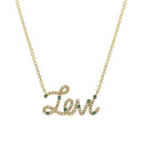 Diamond & Birthstone Pave Custom Name Necklace