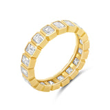 Emerald Cut Lab Diamond Bezel Eternity Band