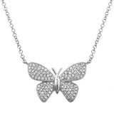Large Butterfly Diamond Necklace