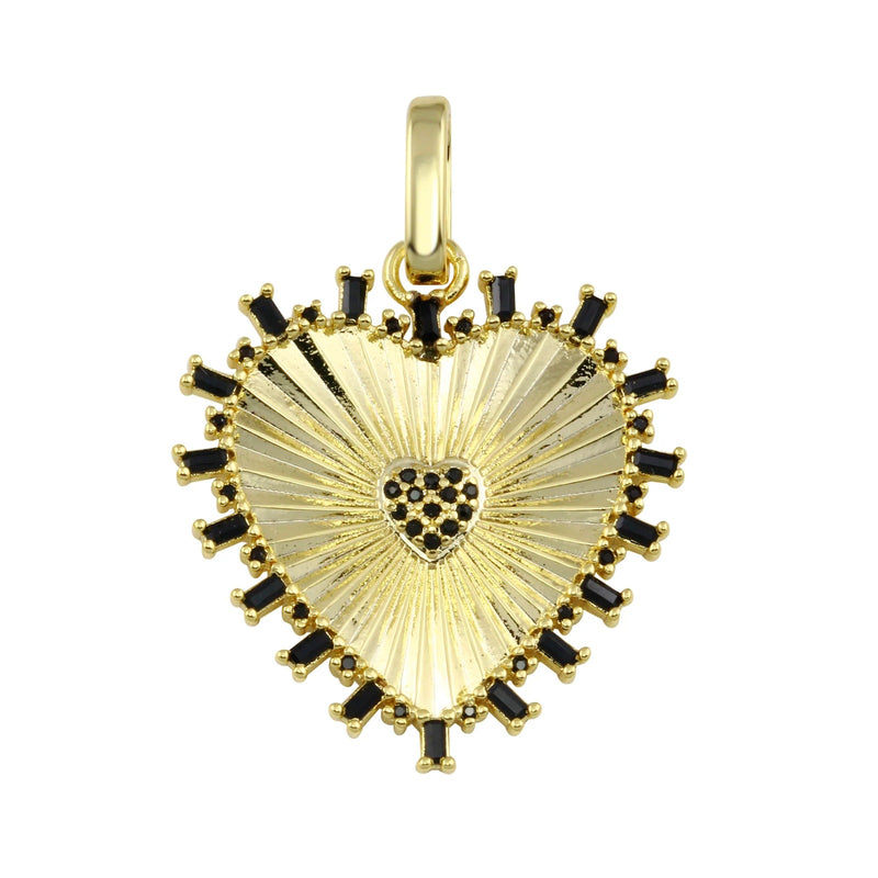 Fluted Heart Charm