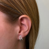 Split Huggies Earrings with mini Mixed Shape