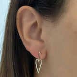 Elongated Heart Huggies