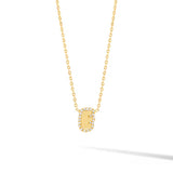 Diamond Outline Bubble Initial Necklace