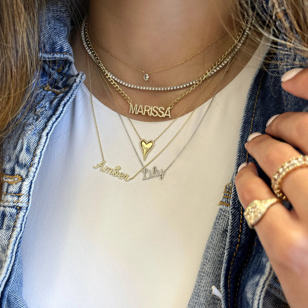 Lab Diamond Tennis Necklace