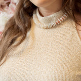 Freshwater Pearl Disc Necklace pink