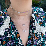 Large Butterfly Diamond Necklace