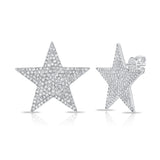 Jumbo Diamond Star Stud Earrings