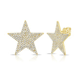 Jumbo Diamond Star Stud Earrings