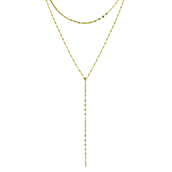 Shimmery Lariat Necklace