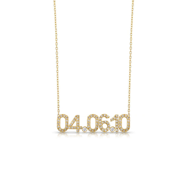 Custom Diamond Date Necklace