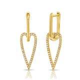 Elongated Heart Huggies