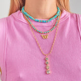 Color Pukka Gold Necklace GOLD TURQUESE