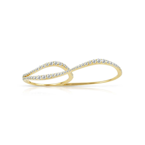 Wavy Two Finger Ring