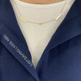 2-Name Necklace with Middle Charm