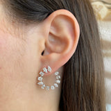 Large Multishape Coil Statement Lab Diamond Earrings