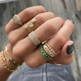 Emerald Cut Gemstone Eternity Ring