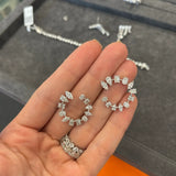 Large Multishape Coil Statement Lab Diamond Earrings