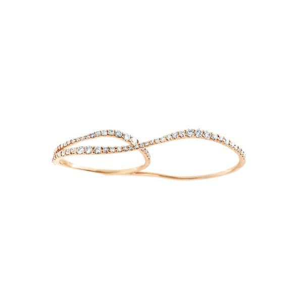 Wavy Two Finger Ring