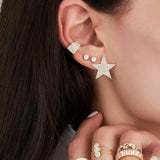 Jumbo Diamond Star Stud Earrings