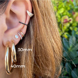 30mm Tube Hoop Earring