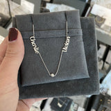 2-Name Necklace with Middle Charm