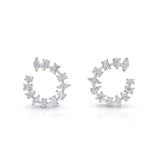 Large Multishape Coil Statement Lab Diamond Earrings