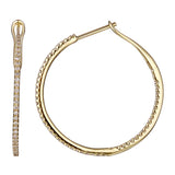 Pave 27mm Diamond Hoops