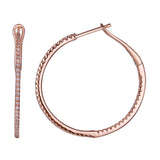 Pave 27mm Diamond Hoops